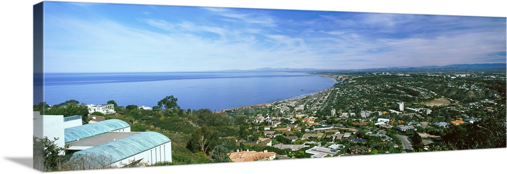 High angle view of a town, La Jolla, San Diego, San Diego County, California, USA