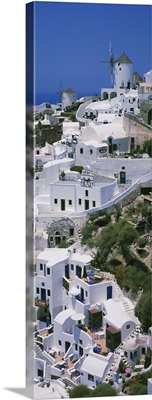 High angle view of a town, Oia, Santorini, Cyclades Islands, Greece