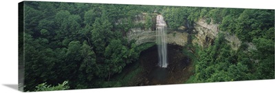 High angle view of a waterfall in a forest, Fall Creek Falls, Fall Creek Falls State Park, Tennessee