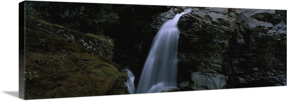 High angle view of a waterfall, Nooksack Falls, Nooksack River, Mt Baker-Snoqualmie National Forest, Washington State
