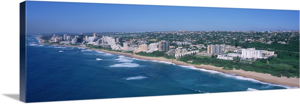High angle view of buildings at the beachfront, Umhlanga, KwaZulu-Natal, Durban, South Africa