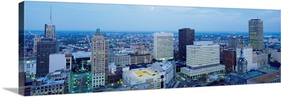 High angle view of buildings in a city, Buffalo, New York State