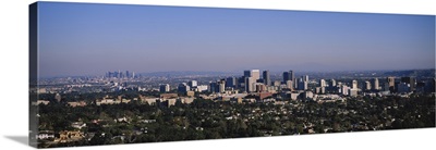 High angle view of buildings in a city, Century City, City of Los Angeles, California