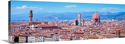 High angle view of buildings in a city, Florence, Tuscany, Italy