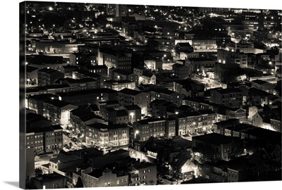 High angle view of buildings in a city, Little Italy, Baltimore, Maryland