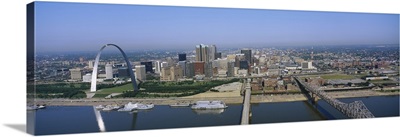 High angle view of buildings in a city St. Louis Missouri