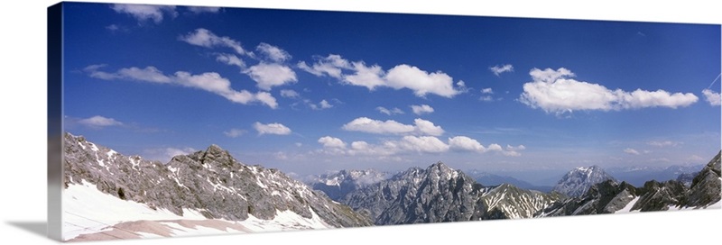 High angle view of mountains, Zugspitze Mountain, Bavaria, Germany Wall ...