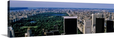 High angle view of NYC and Central Park