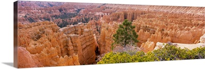 High angle view of rock formations, Bryce Canyon National Park, Utah