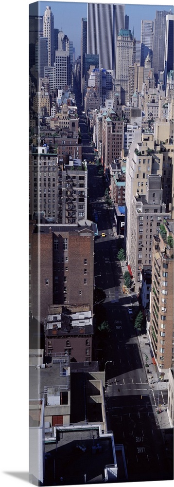 High angle view of skyscrapers , Madison Ave., Manhattan, New York City, New York State, USA.