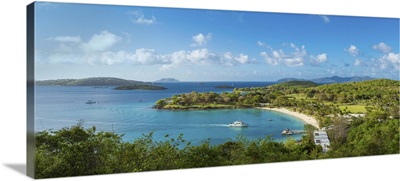High angle view of the Caneel Bay, St. John, US Virgin Islands