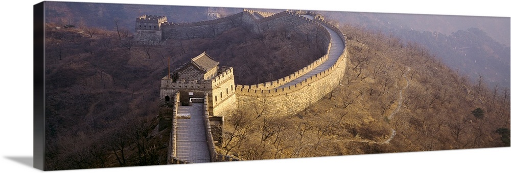High angle view of the Great Wall Of China, Mutianyu, China