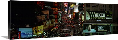 High angle view of traffic on the road, Times Square, Manhattan, New York City, New York State