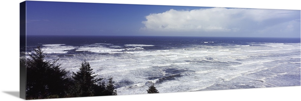High surf in Pacific Ocean Tillamook County Oregon