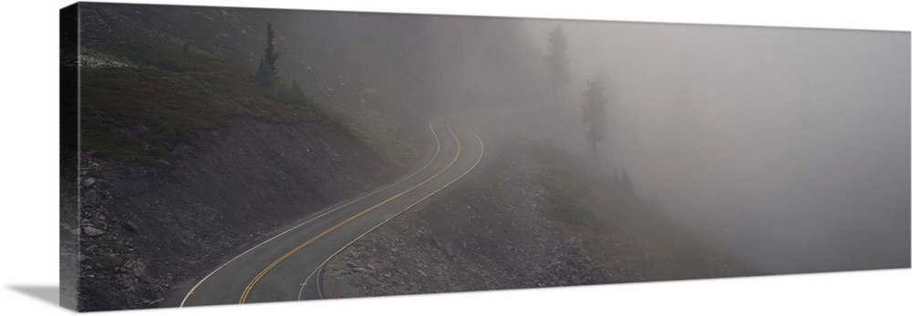 Highway on a hillside, Cascade Mountains, Washington State