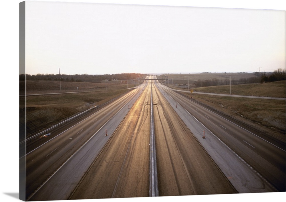 Highway passing through a landscape, Kansas Turnpike, Interstate 70, Shawnee County, Kansas