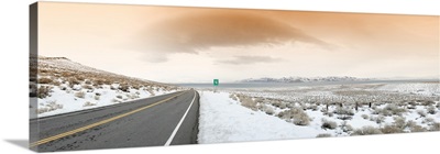 Highway passing through a landscape, Pyramid Lake, Nevada