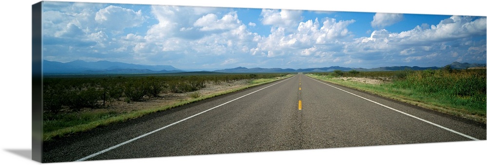 Highway passing through a landscape, Texas, USA