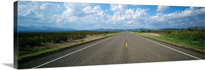 Highway passing through a landscape, Texas