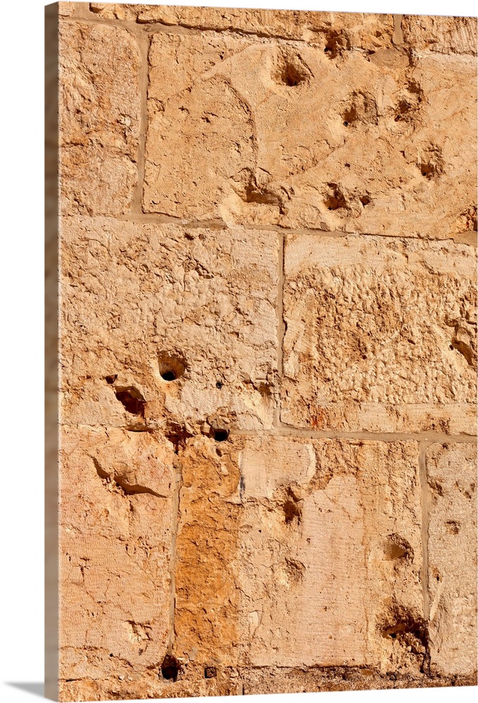 Holes in a wall, Jerusalem, Israel