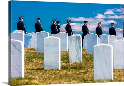 Honor Guard Preparing For A Burial At Arlington National Cemetery, Arlington, Virginia
