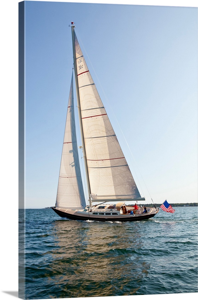 Hope M52 Yacht sailing in sea, Rhode Island, USA