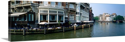 Hotel at the waterfront, Hotel Nes, Amsterdam, Netherlands