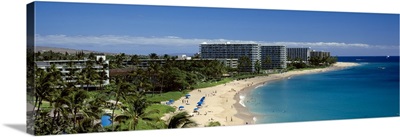 Hotels on the beach Kaanapali Beach Maui Hawaii
