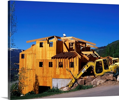 House under construction, Vail, Eagle County, Colorado,