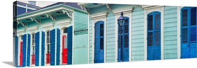Houses Along A Street, French Quarter, New Orleans, Louisiana, USA