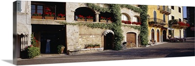 Houses at a road side, Torri Del Benaco, Italy