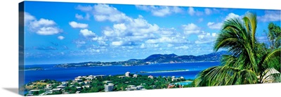 Houses on the coast, St Thomas, Pillsbury Sound, U.S. Virgin Islands
