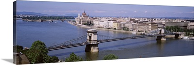 Hungary, Budapest, Danube River, bridge