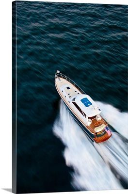 Hunt 52 yacht moving in sea, Newport, Rhode Island