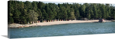 Hut at seashore, Helsinki, Finland