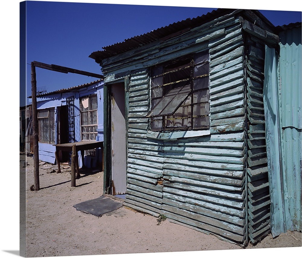 Huts in a shanty town, Kibera, Nairobi, Kenya Wall Art, Canvas Prints