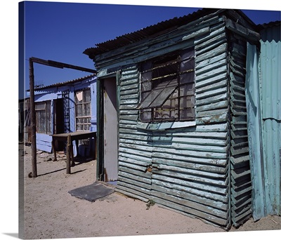 Huts in a shanty town, Kibera, Nairobi, Kenya