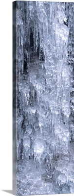 Ice sculptures at a waterfall, Burgbach-Waterfall, Black Forest, Germany