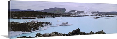 Iceland, Reykjavik, Blue lagoon, People in the hot spring