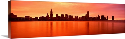 Illinois, Chicago, sunset