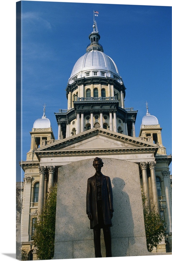 Illinois State Capitol Building Springfield IL Wall Art, Canvas Prints