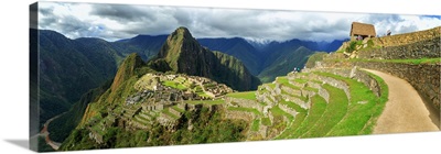 Inca City Of Machu Picchu With Urubamba River, Urubamba Province, Cusco, Peru