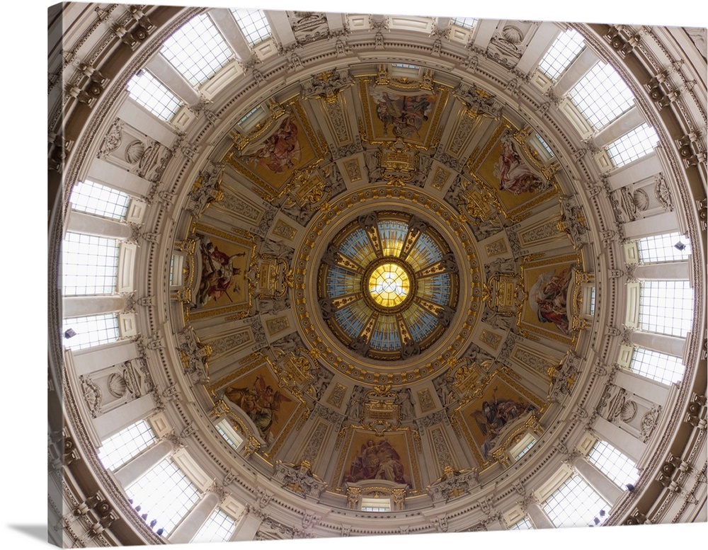 Interior of dome of Berlin Cathedral, Berlin, Germany