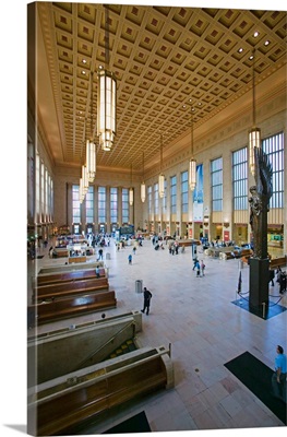 Interior view of 30th Street Station, AMTRAK Train Station in Philadelphia