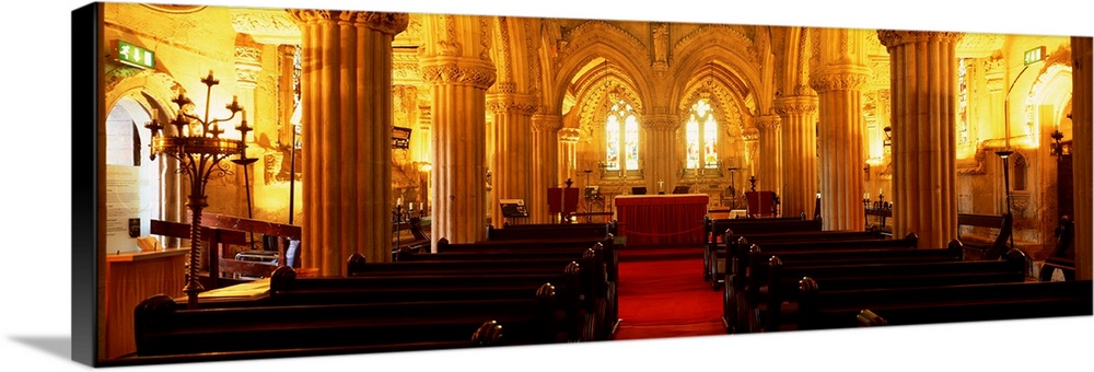 Interiors of a chapel Rosslyn Chapel Roslin Midlothian Edinburgh Scotland
