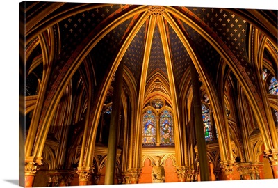 Interiors of a church, Saint-Severin, Paris Latin Quarter, Paris, Ile-De-France, France