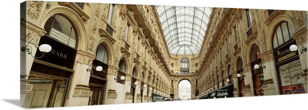 Interiors of a hotel, Galleria Vittorio Emanuele II, Milan, Italy