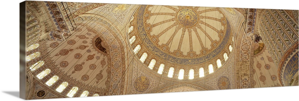 Interiors of a mosque, Blue Mosque, Istanbul, Turkey Wall Art, Canvas ...