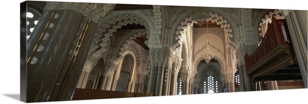 Interiors of a mosque, Hassan II Mosque, Casablanca, Morocco