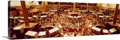 Interiors of a trading floor, New York Stock Exchange, NYC, New York State